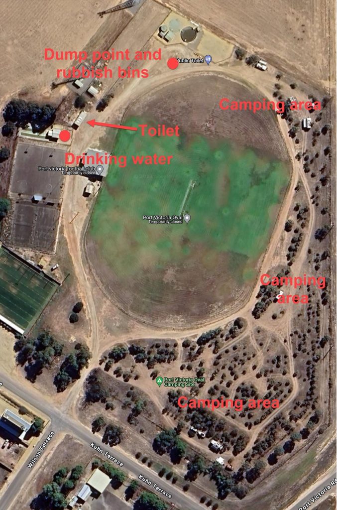 Port Victoria Camp Site map