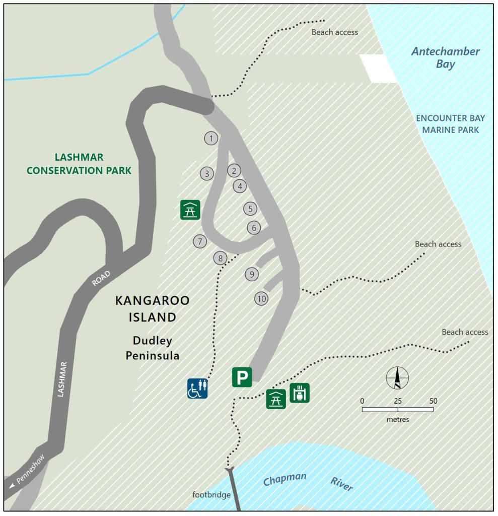 Antechamber Bay Campground Map