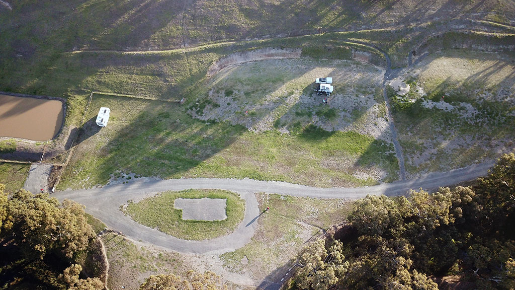 Drone shot of Bunny Beach Farm Stay