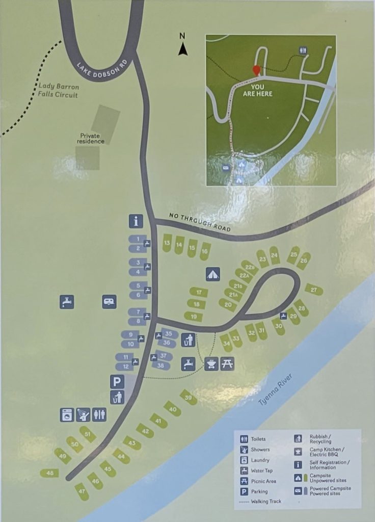 Mount Field National Park campground map