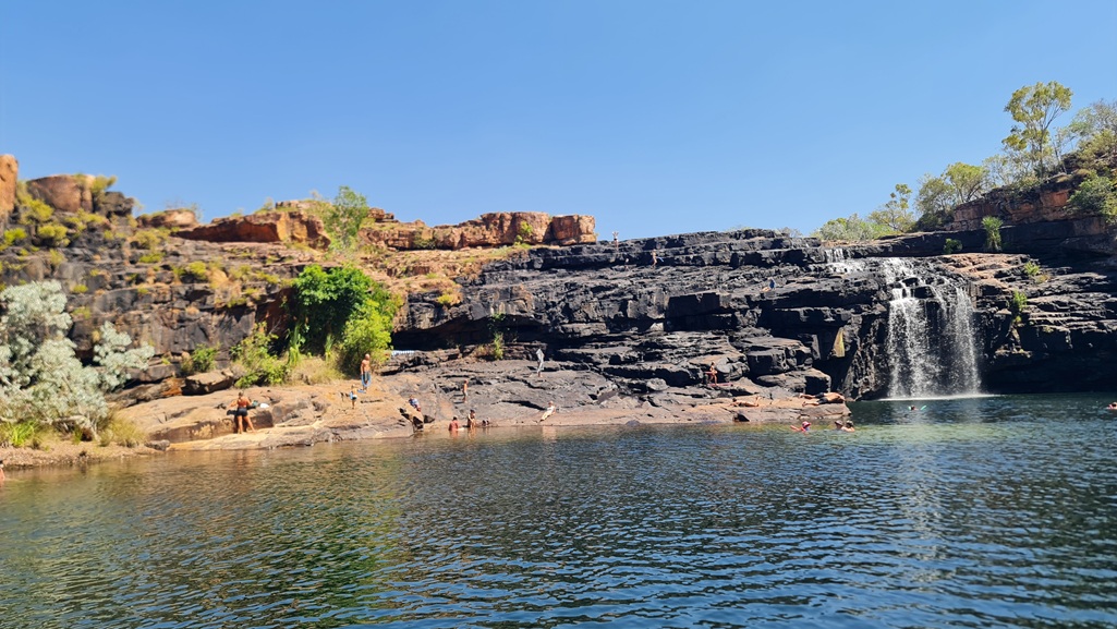 Cascading water at Manning Gorge